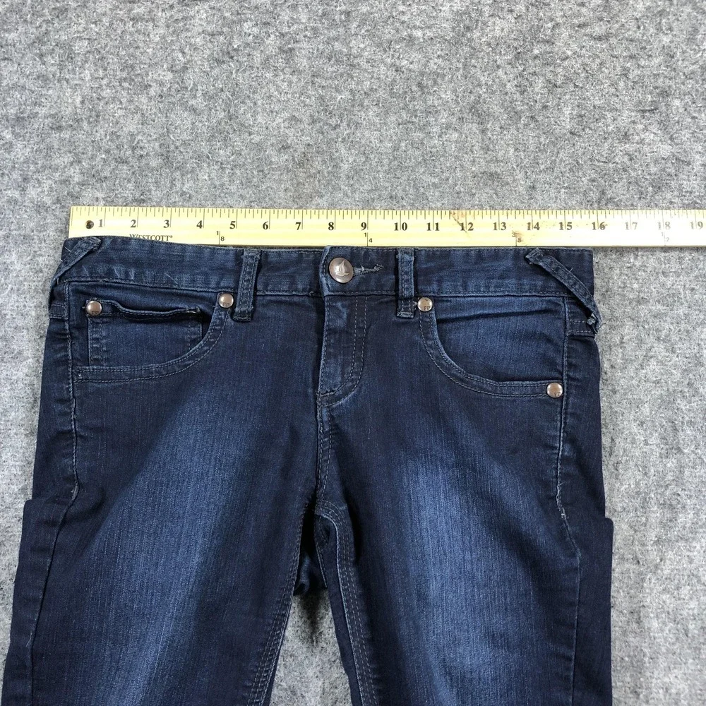 Free People Jeans Womens 27 Blue Low Rise Skinny Dark Wash Stretch Denim